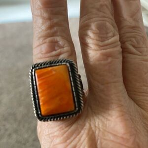 Size 8 Orange Spiny Ring